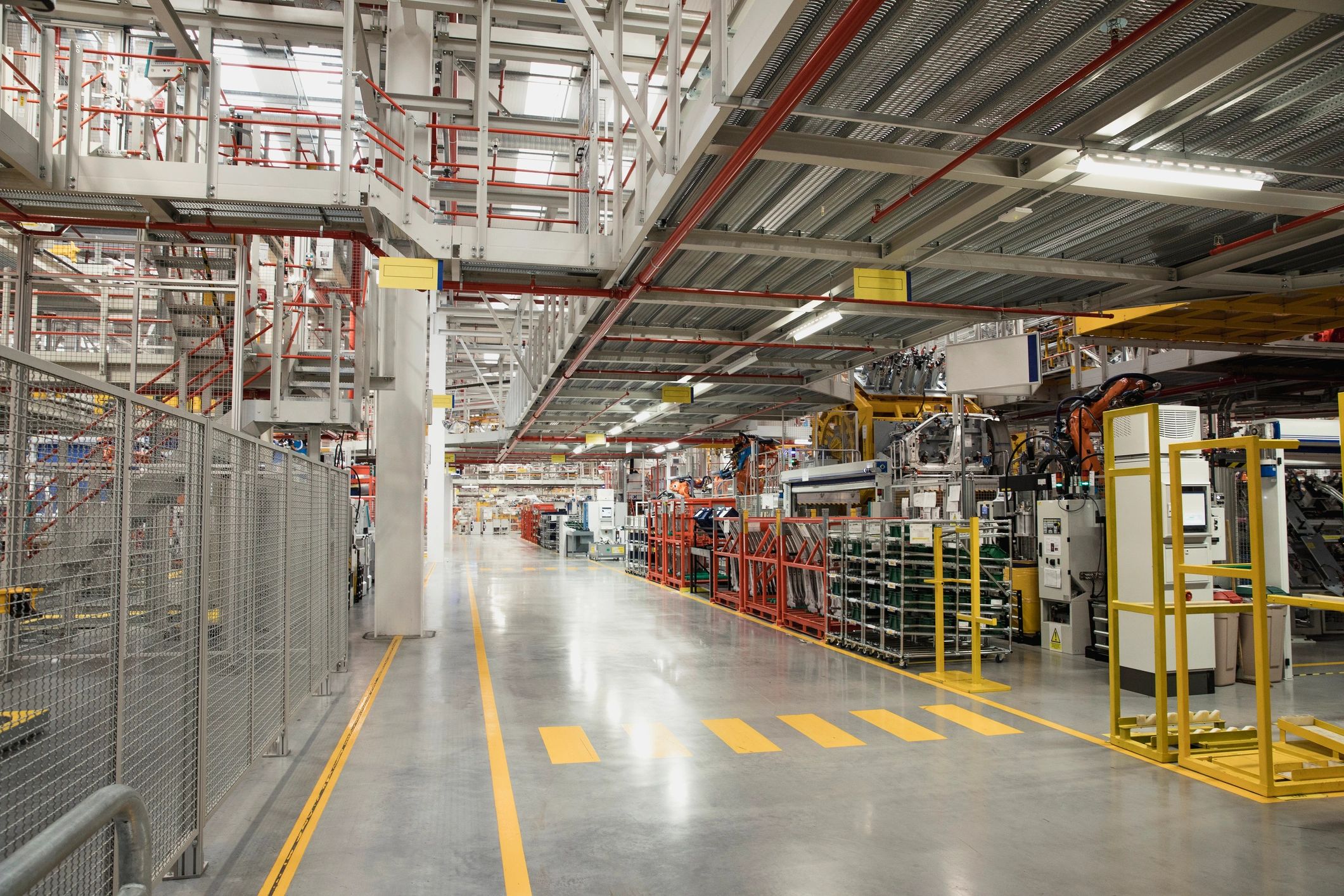 Modern factory environment representing aerospace component support